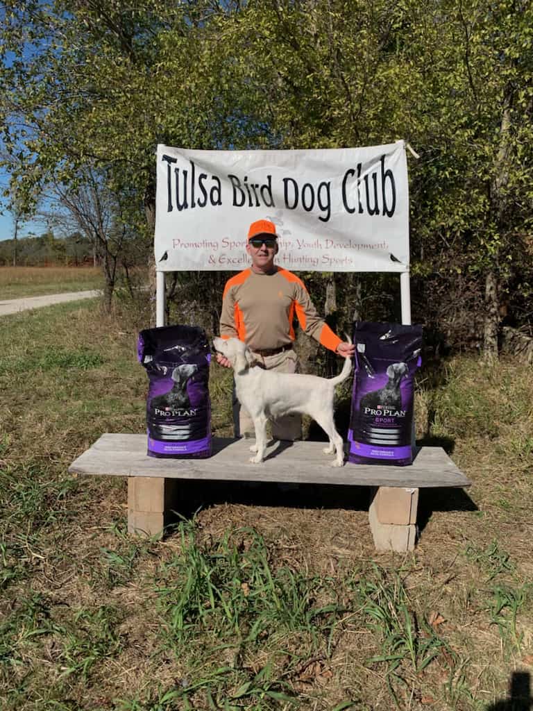 1st place Gun Dog Sis with James Parnell Owner and Handler